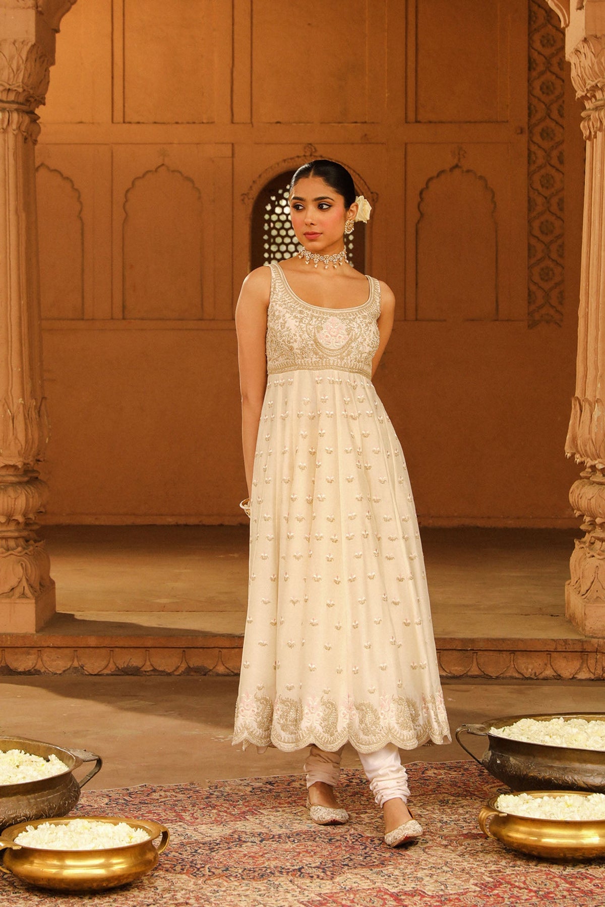 Chitrangda Singh In Wafiya - Daisy Ivory Ankle Length Anarkali with Chooridaar and Dupatta