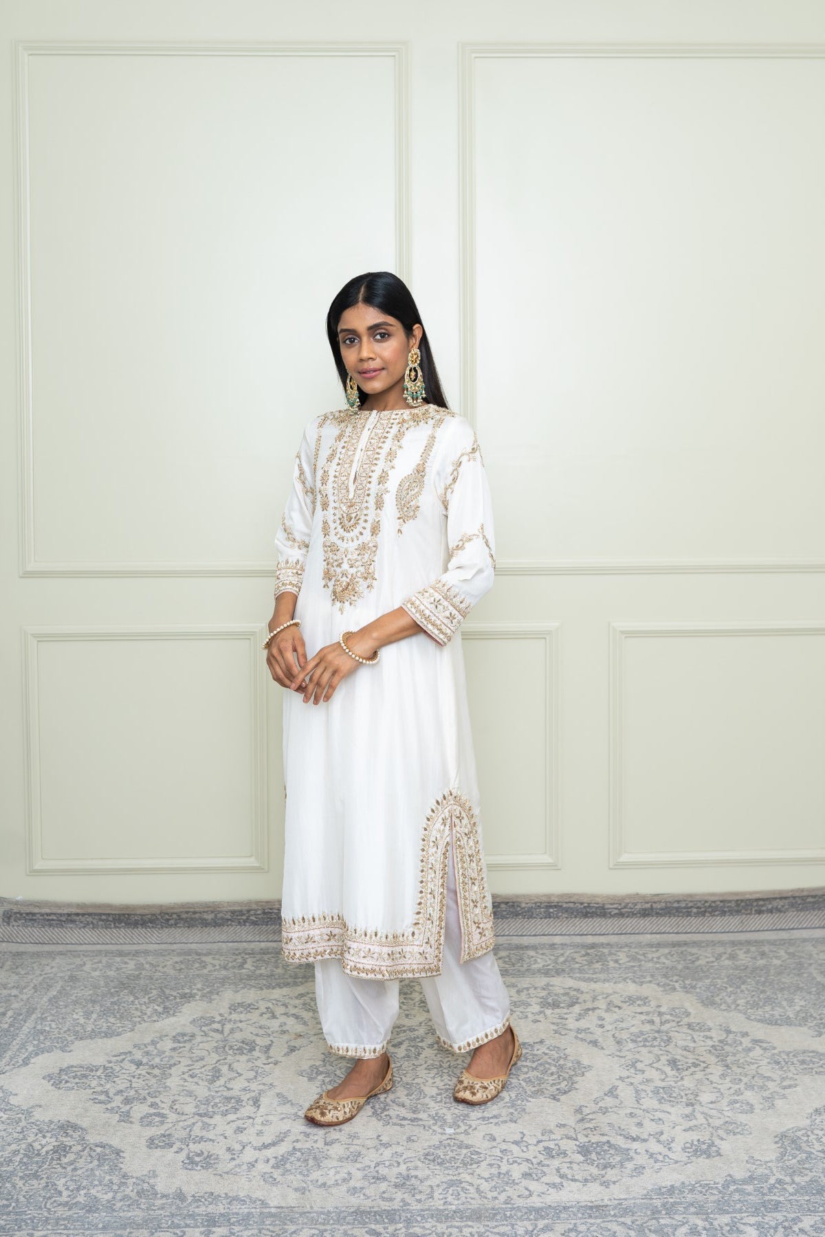 Aalaya - A-Line kurta with dogri salwar with odhni