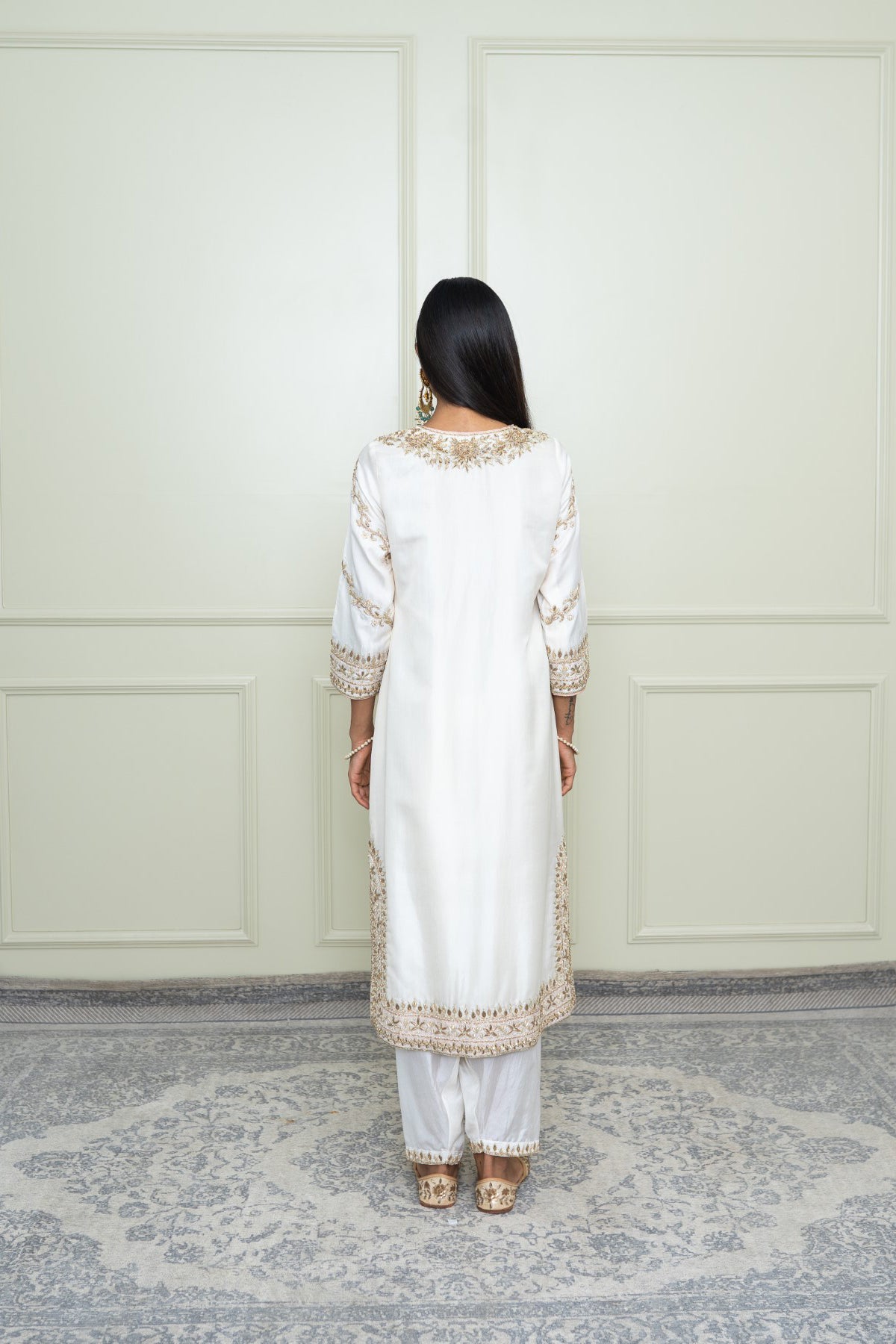 Aalaya - A-Line kurta with dogri salwar with odhni