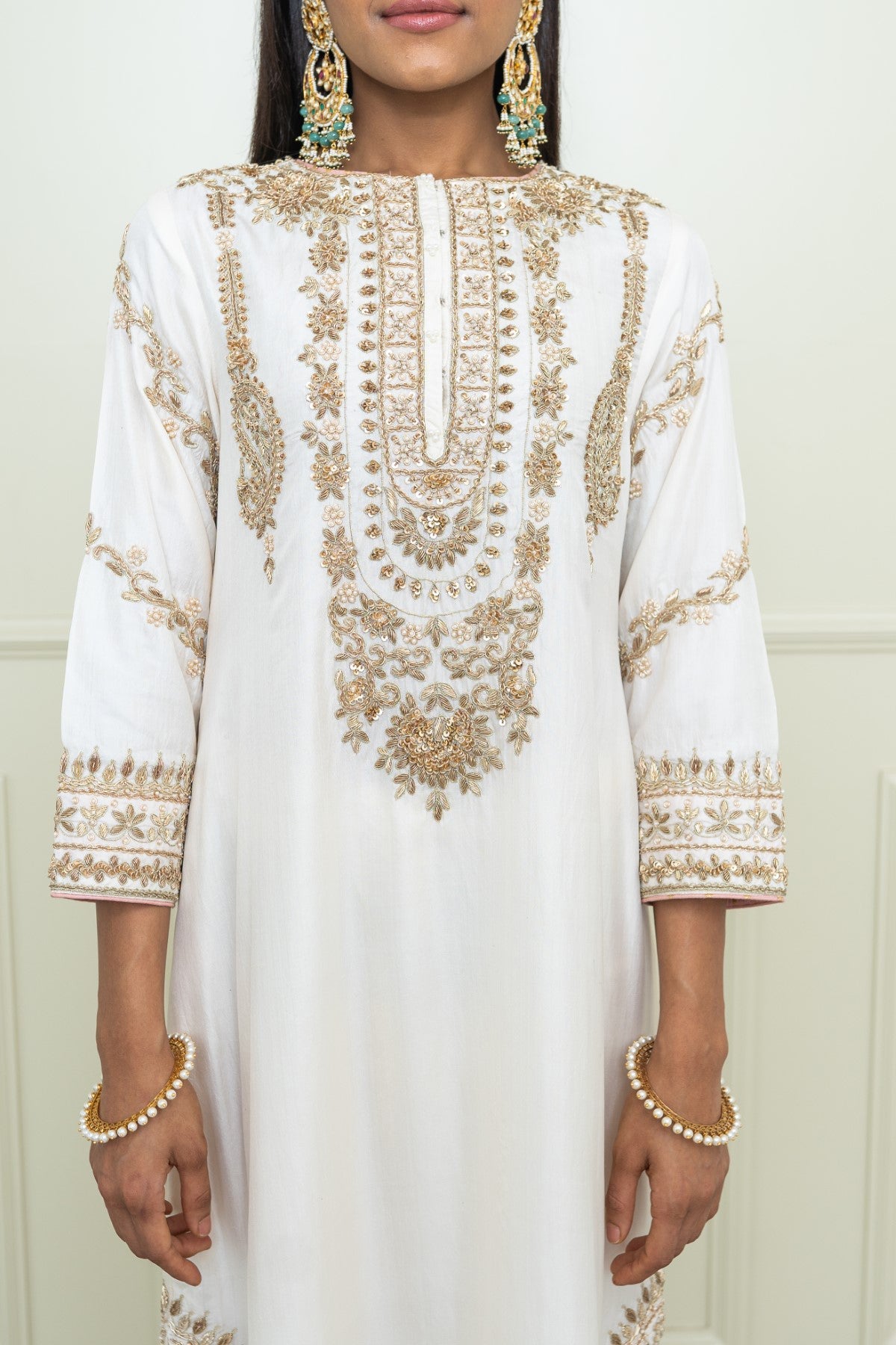 Aalaya - A-Line kurta with dogri salwar with odhni