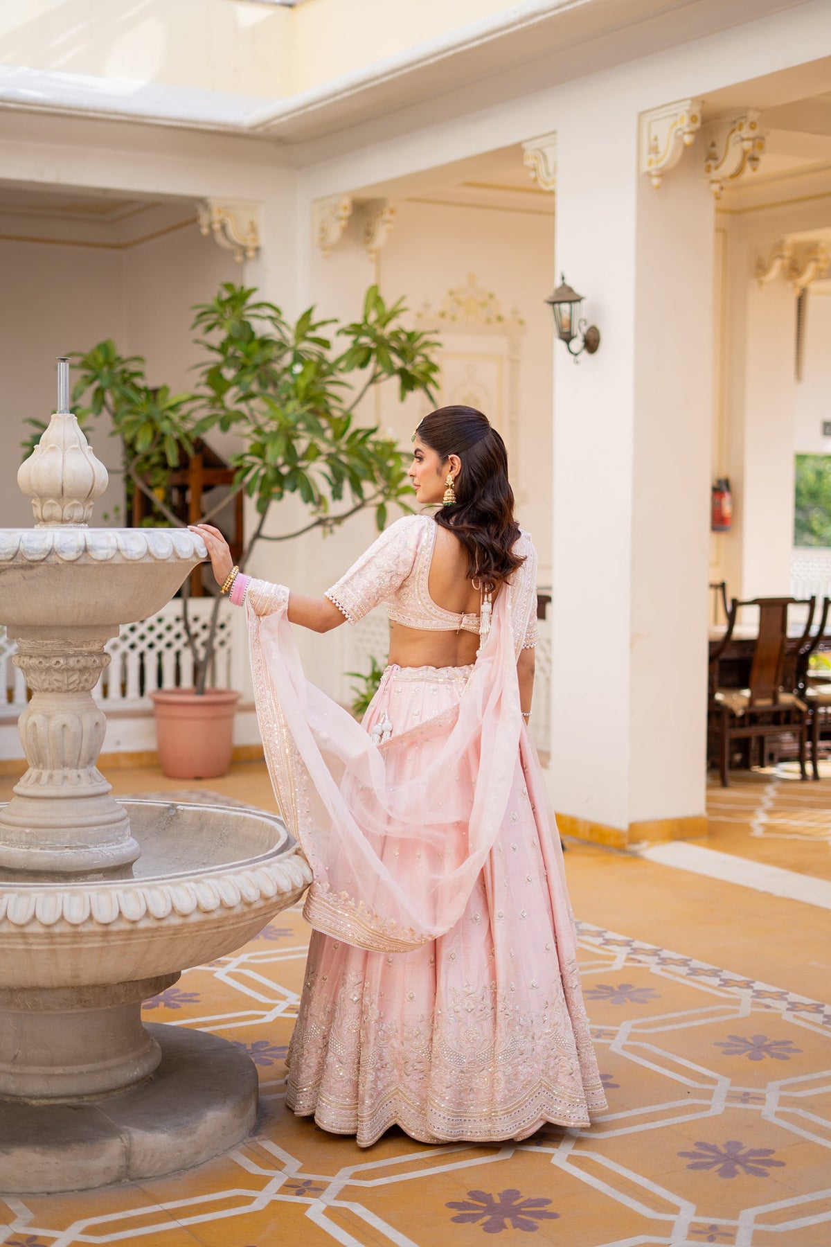FIDA - Blush Pink LEHENGA WITH BLOUSE AND DUPATTA