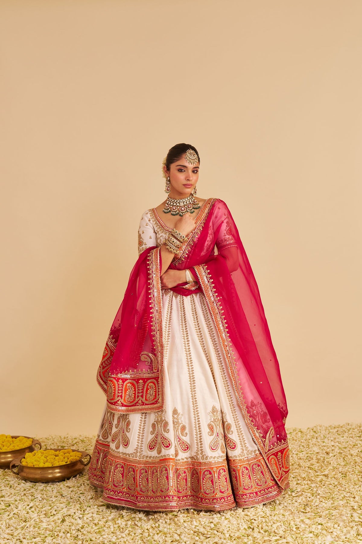 Nabha Natesh In AMARA - Daisy Ivory LEHENGA