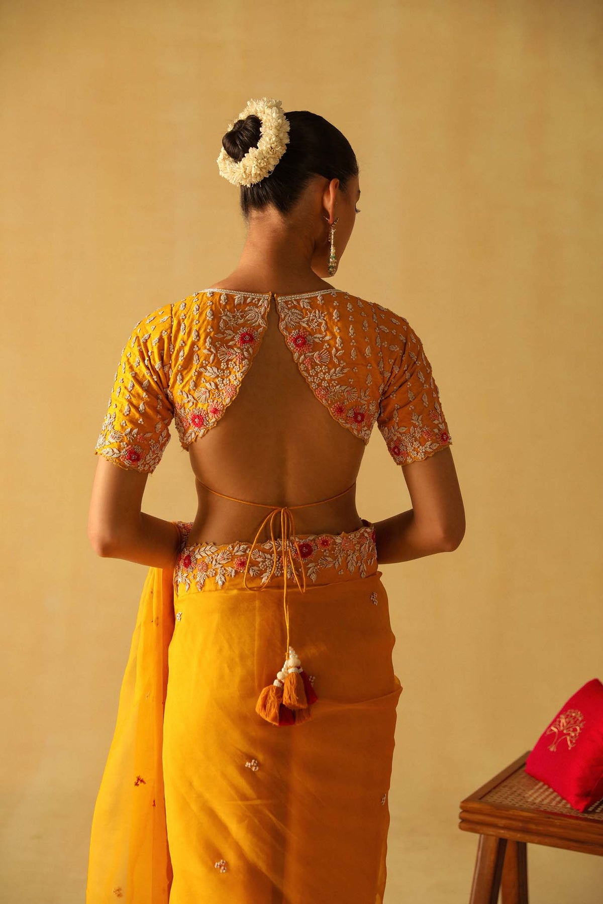 Afsa - Mustard Saree Set (Lxrts)