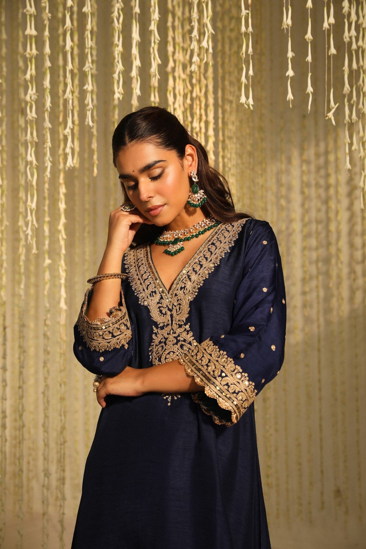 Maggi In MYSHA - DEEP BLUE LONG CHOGA WITH SALWAR
