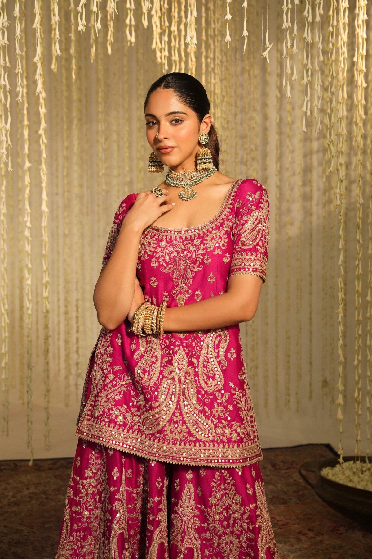 JUHI CHAWLA IN MAZNEEN - Rani Hotpink SHARARA