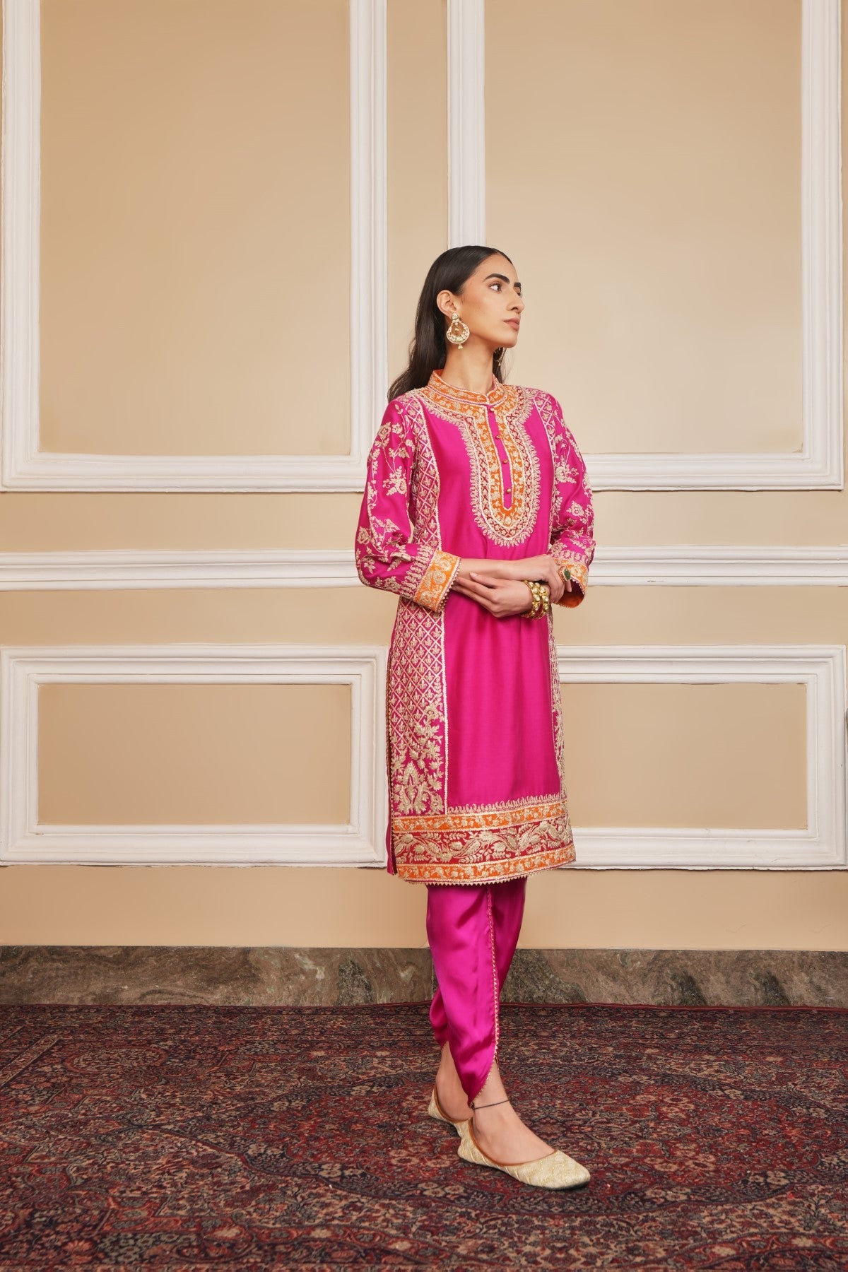 Ankita Rai In MEHNOOR - Rani Hotpink KURTA WITH DHOTI