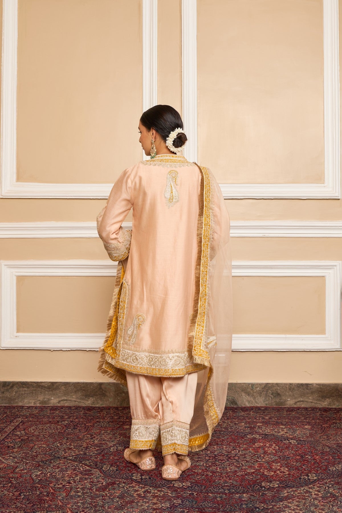SABAA - Rose Pink SHORT KURTA WITH SALWAR AND DUPATTA