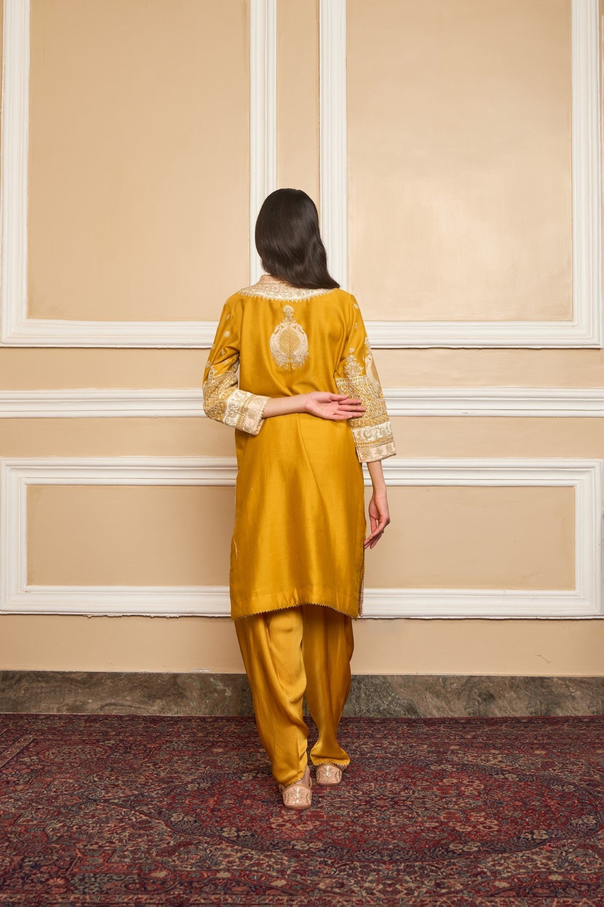 MYREEN - Glaze Mustard KURTA WITH DHOTI