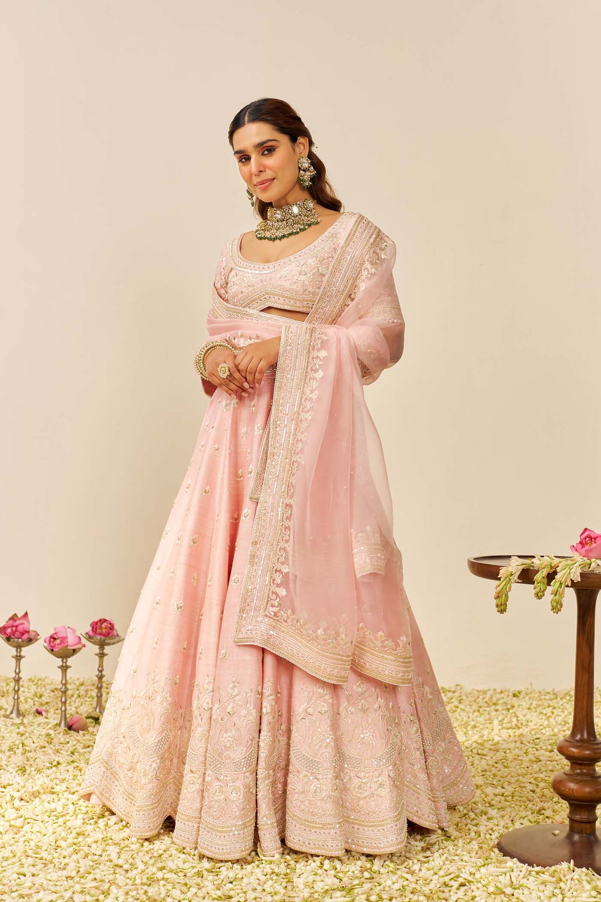 FIDA - Blush Pink LEHENGA WITH BLOUSE AND DUPATTA