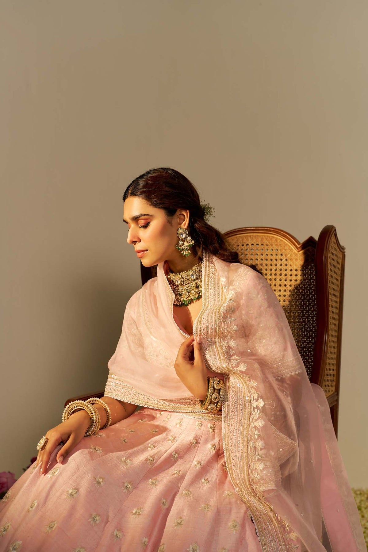FIDA - Blush Pink LEHENGA WITH BLOUSE AND DUPATTA