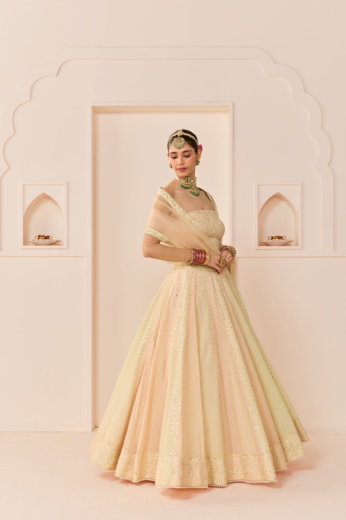 Umaiza - Carnation Pink Lehenga With Blouse And Dupatta (LXRTS)