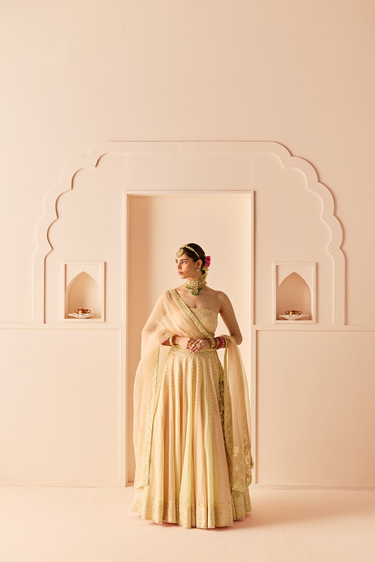 Umaiza - Carnation Pink Lehenga With Blouse And Dupatta (LXRTS)