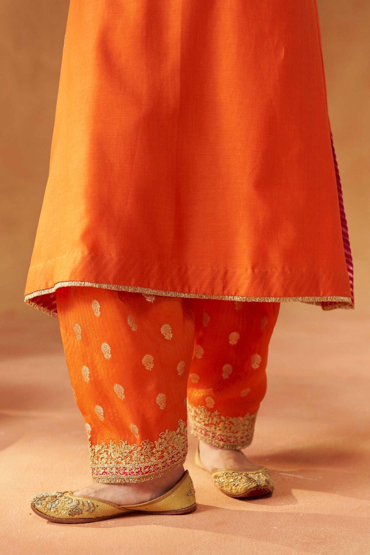 Liana Burnt Orange Chauga with Salwar (LXRTS)