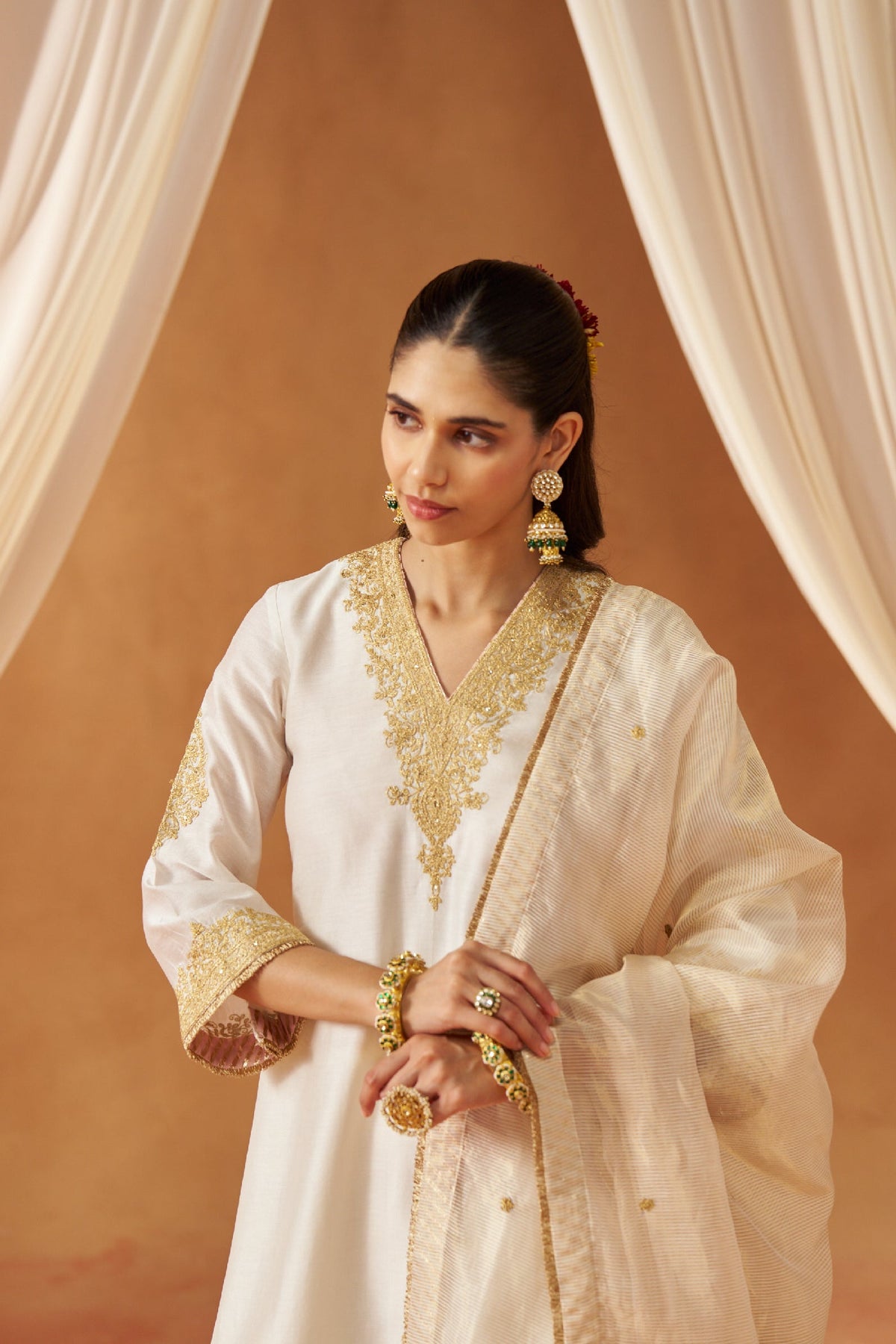 Liana Daisy Ivory Chauga with Salwar (LXRTS)