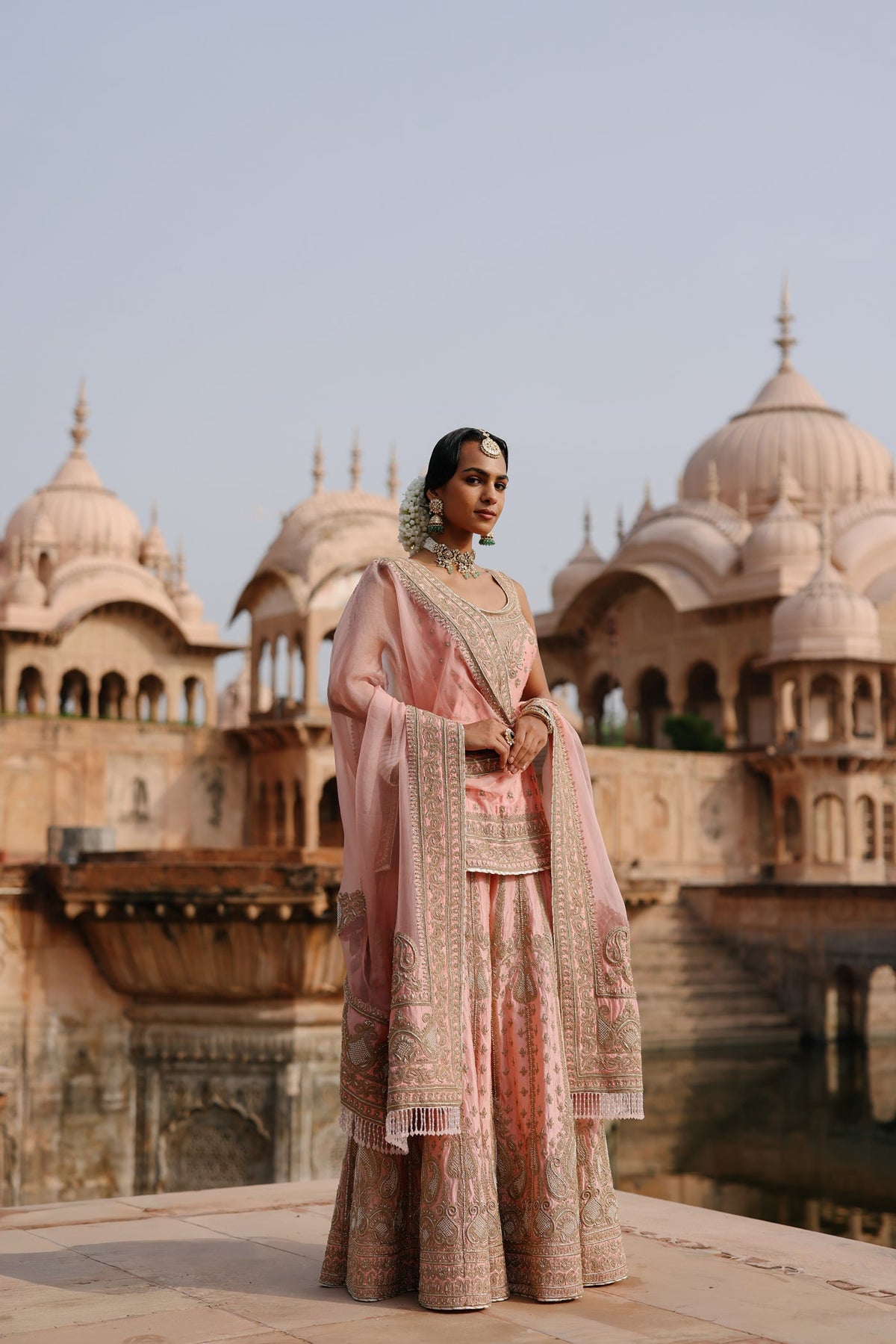 Rakul Preet Singh In Tasnim - Pink Kurta Set with Sharara & Dupatta