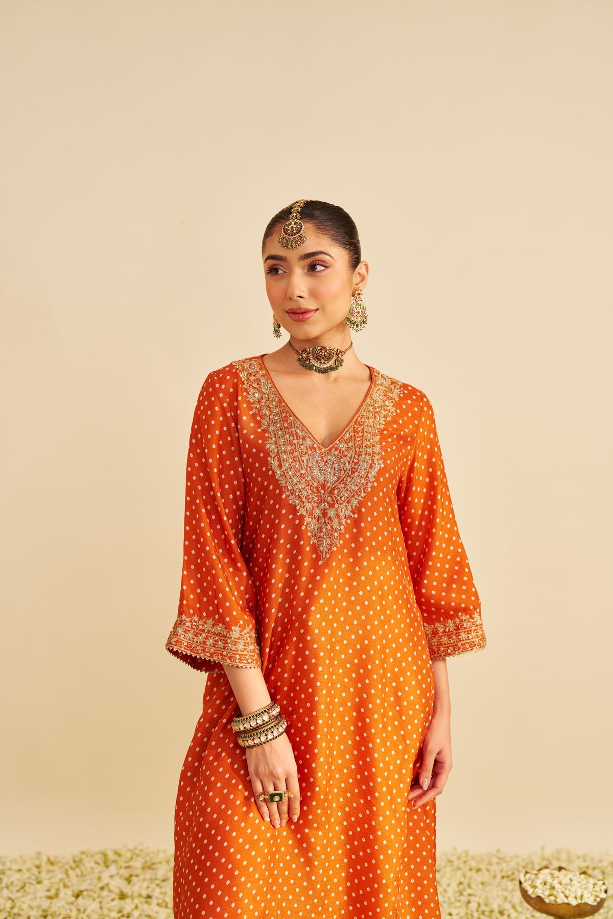 Payal Sen in Zaliyah Orange long chauga with salwar