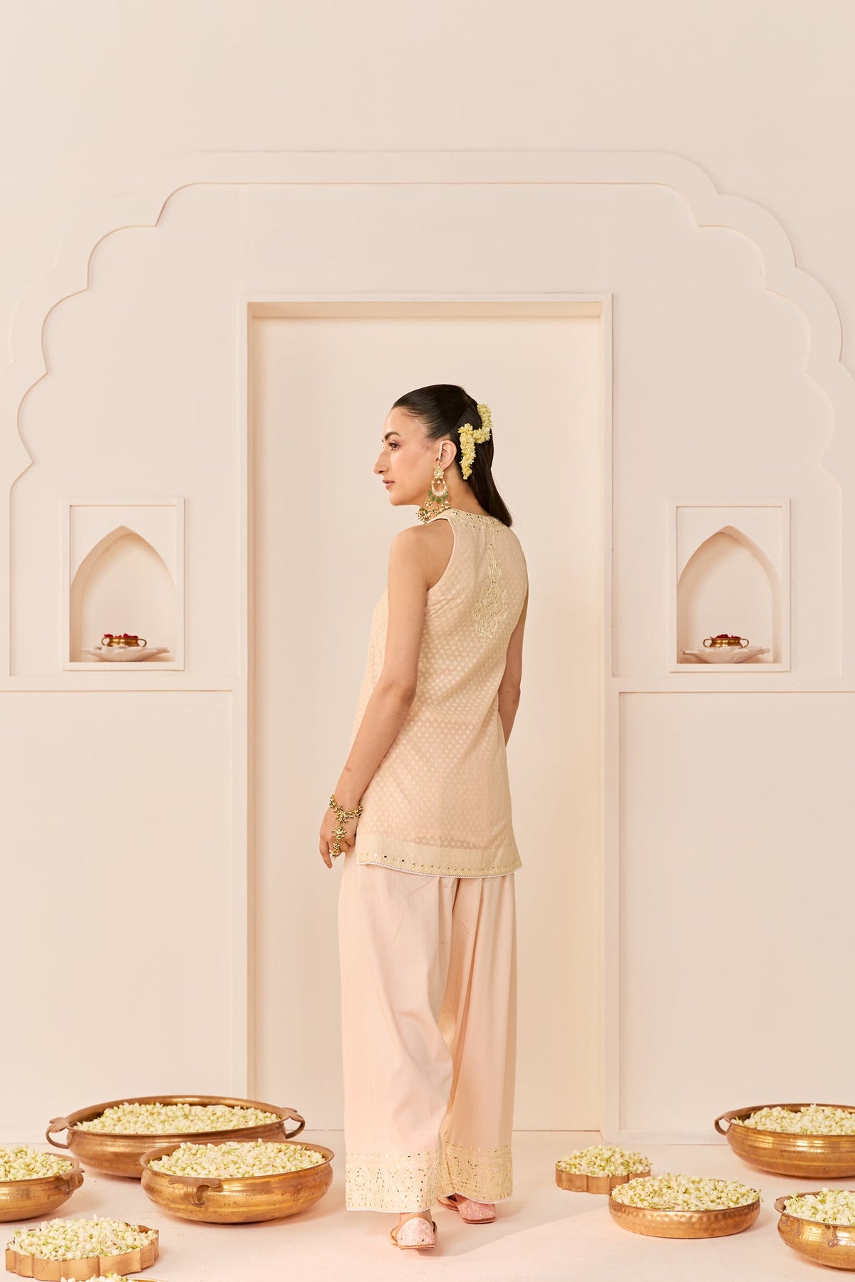 Miral - Carnation Pink Short Kurta With Farsi Salwar (LXRTS)