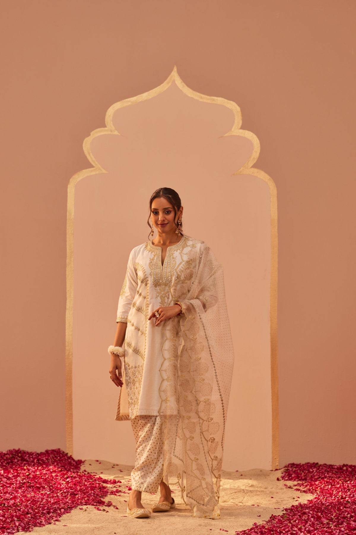 Rashida - Daisy Ivory Kurta Salwar Set