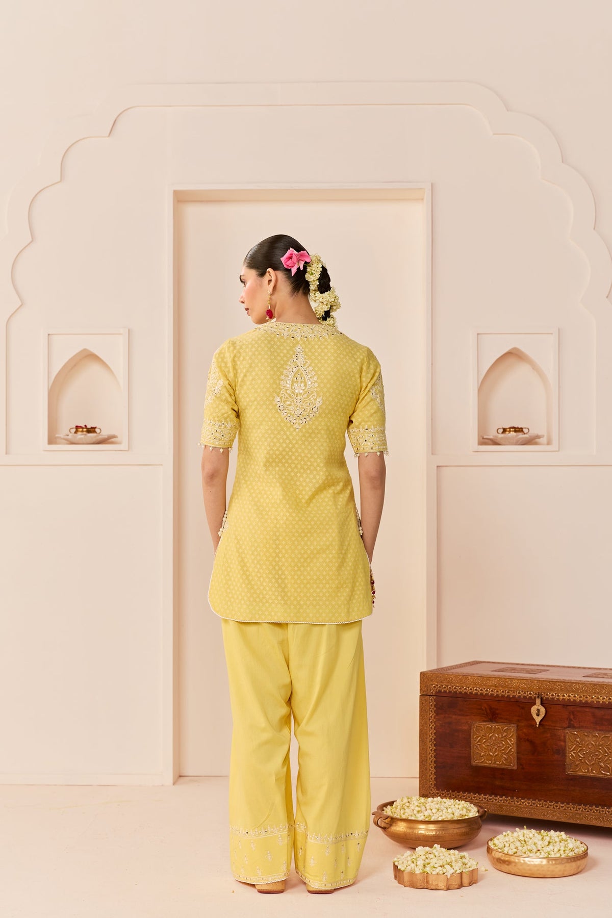 Anaisha - Lemon Yellow Short Kurta With Farshi Salwar (LXRTS)