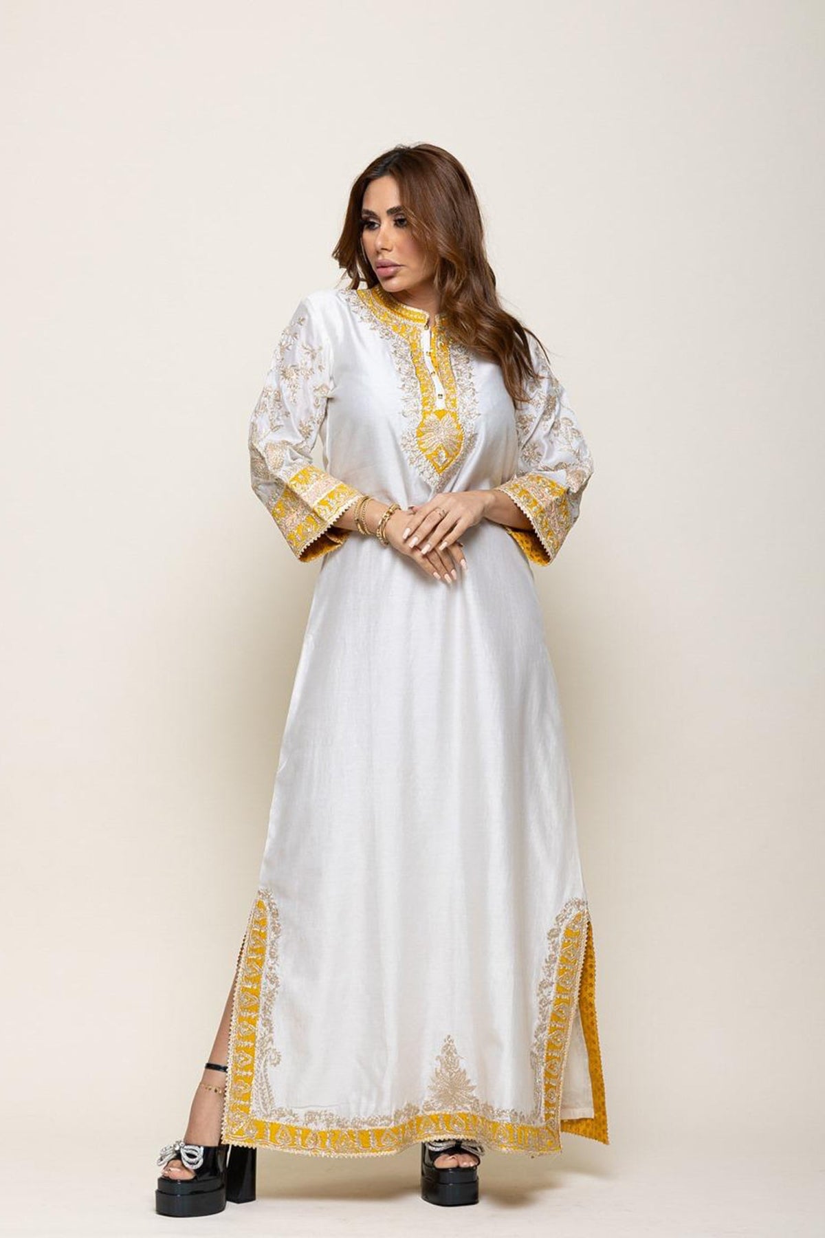 Resham - Daisy Ivory Abaya