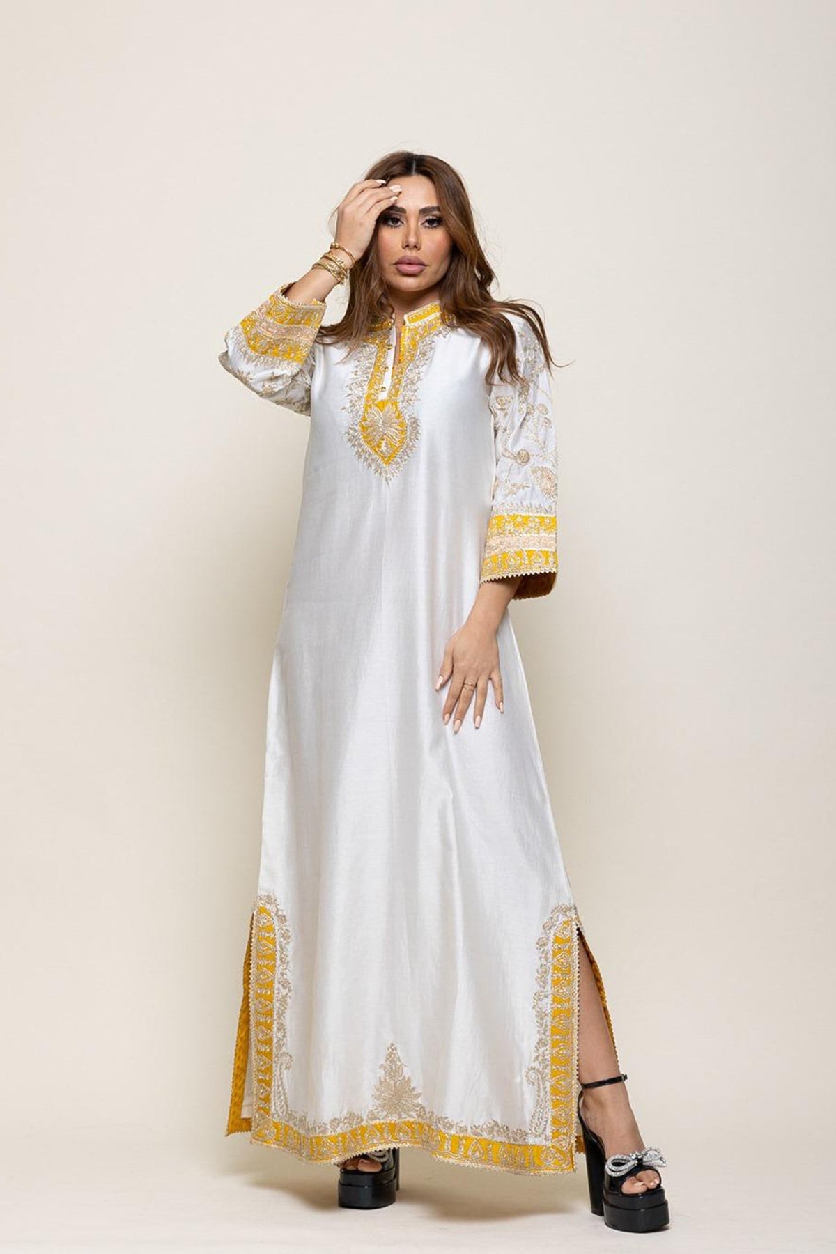 Resham - Daisy Ivory Abaya