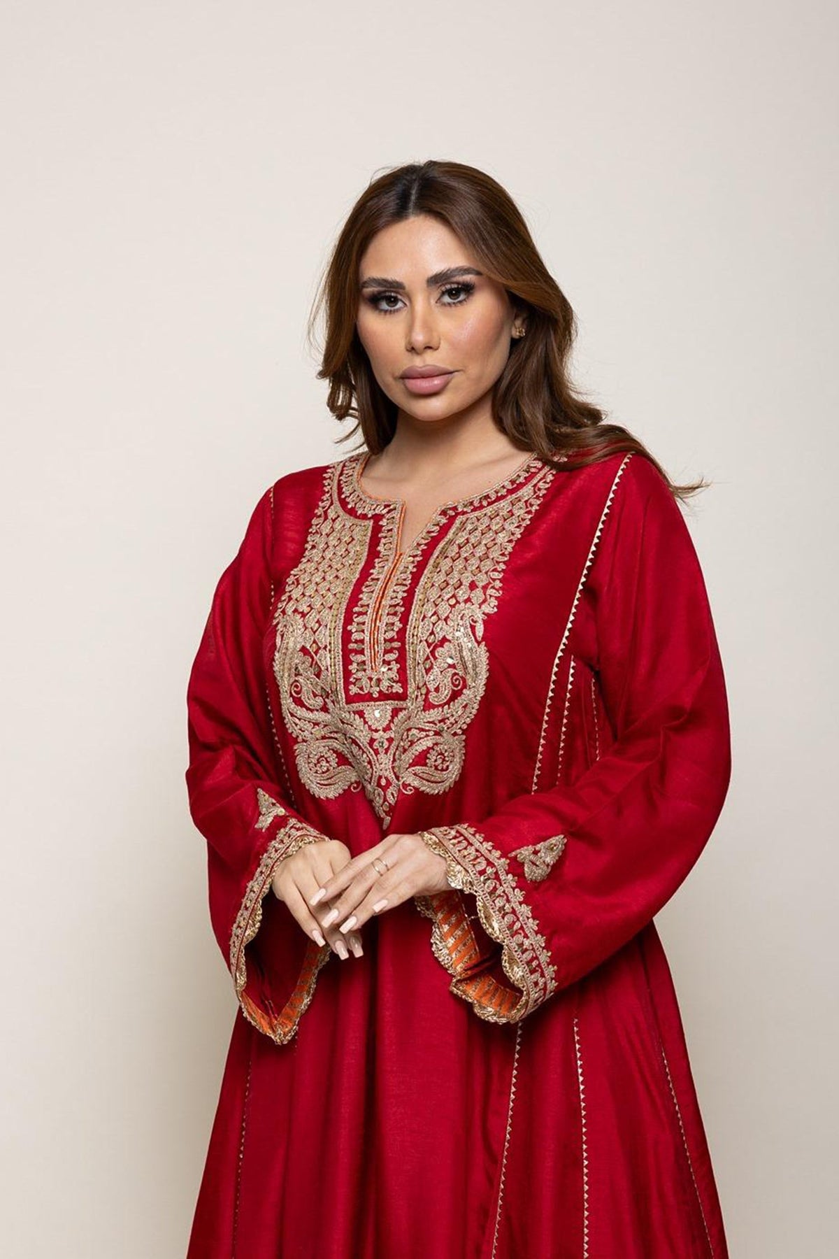 Mehreen - Deep Red Abaya