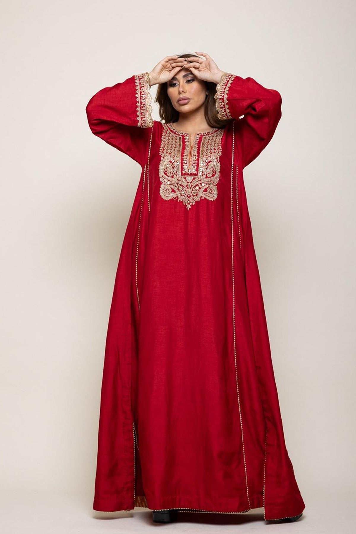 Mehreen - Deep Red Abaya