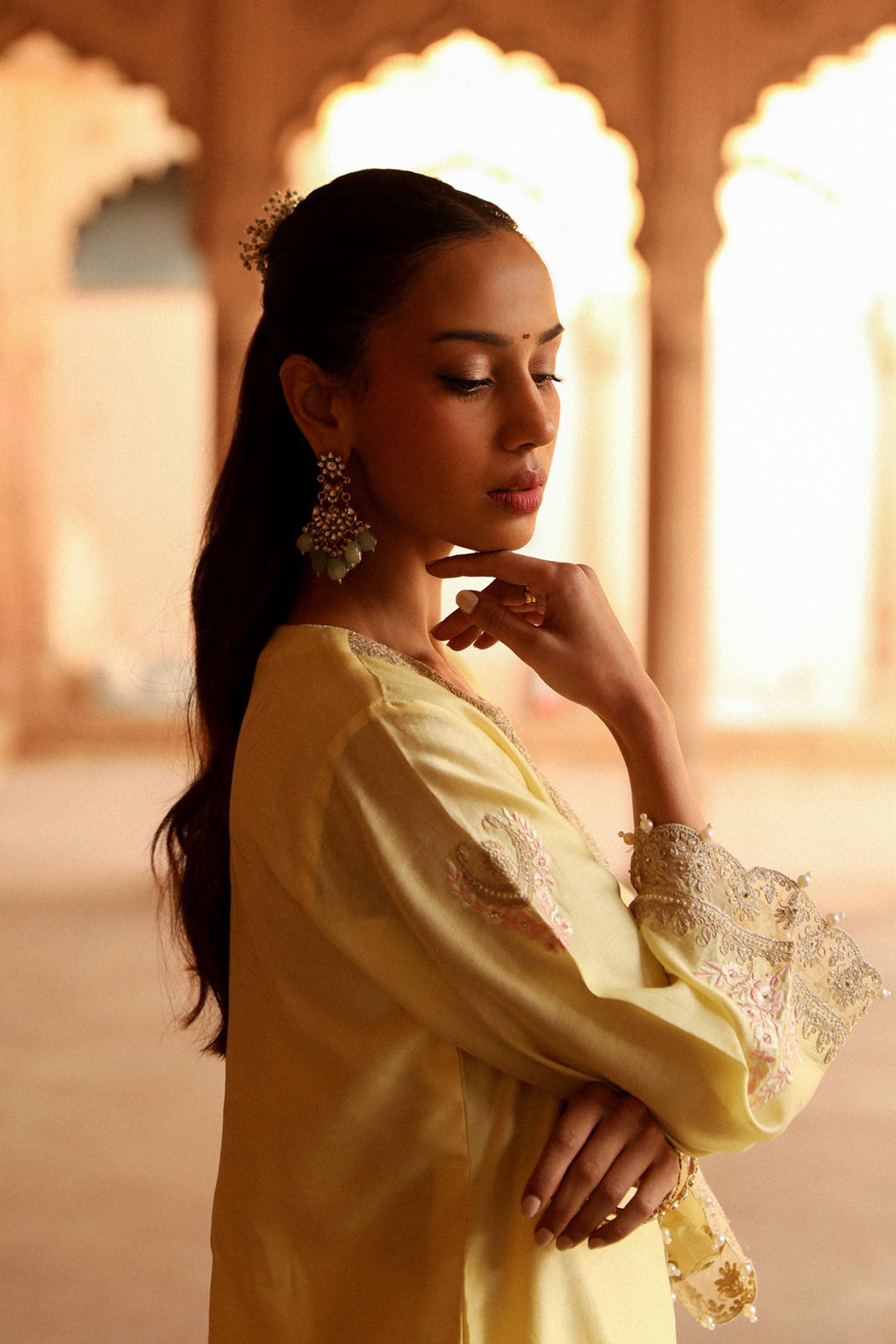 Mehak Jain in Ashira Lemon Yellow- Kurta , Salwar