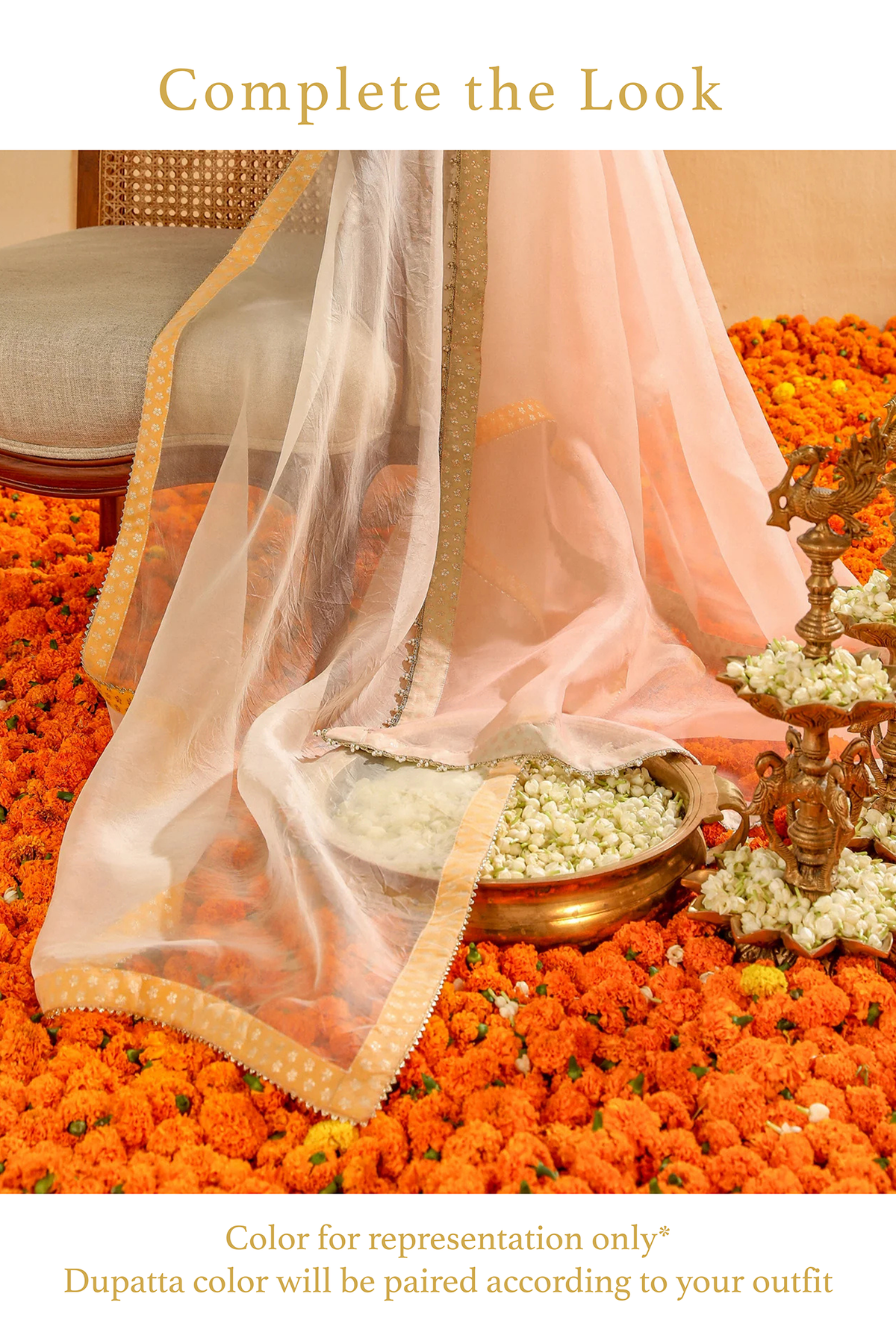 Siara - Heirloom Mustard Long A-line Choga with Salwar