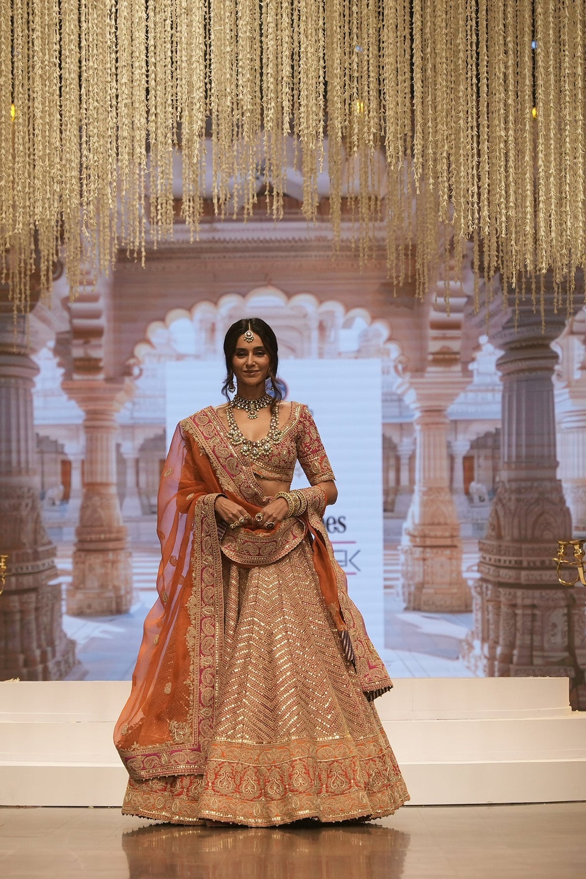 Anahira - Rani Hotpink Blouse with Lehenga and Dupatta (Lxrts)
