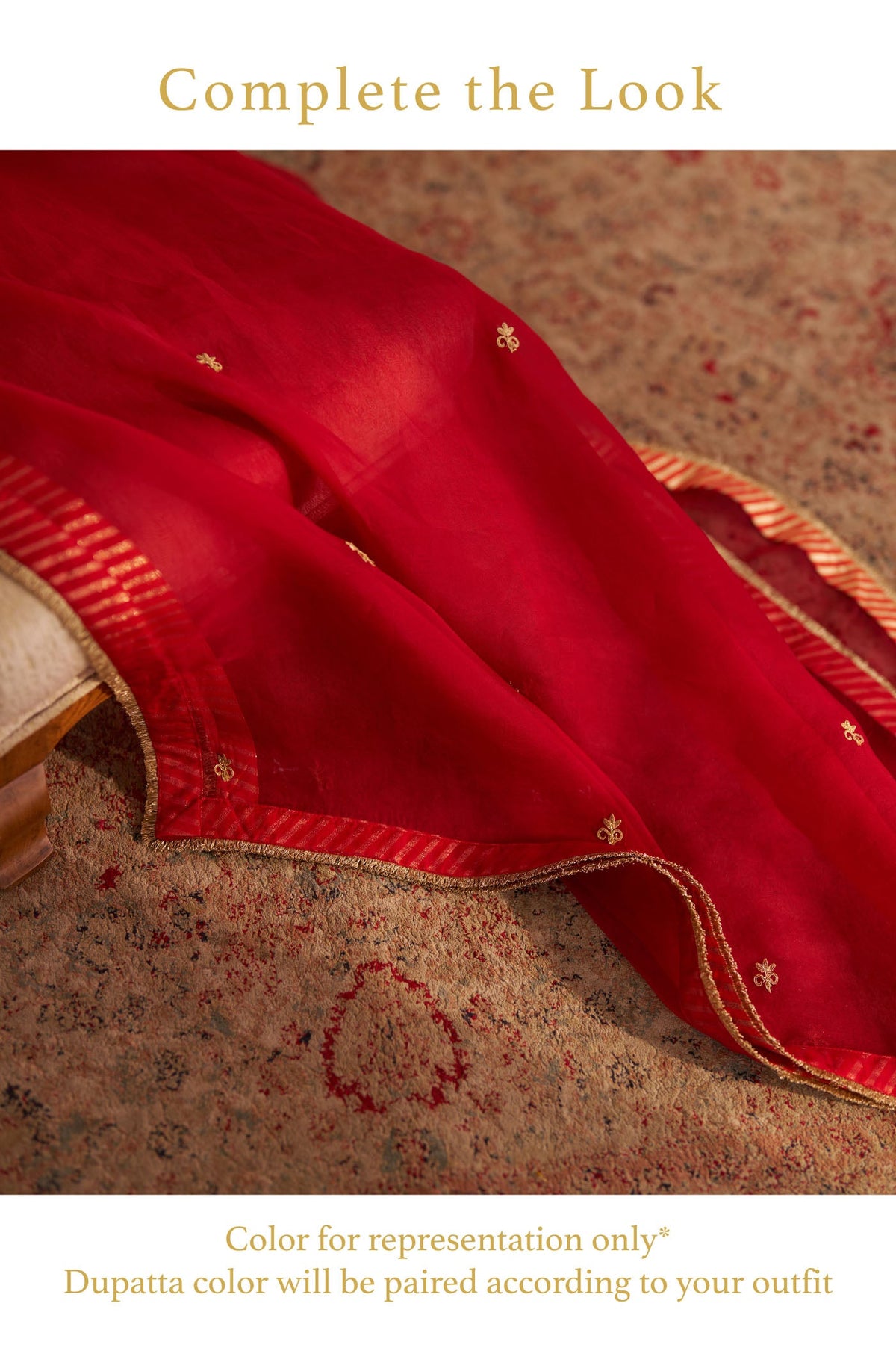ZALIYAH - RED LONG CHAUGA WITH SALWAR (LXRTS)