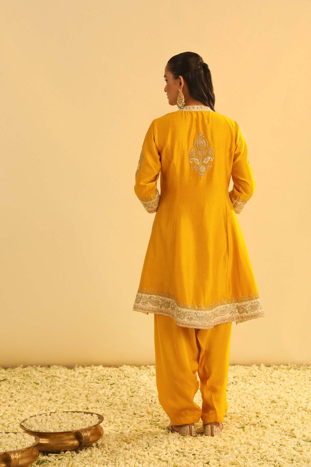 Amani - Heirloom Mustard A-line  Kurta with Salwar & Dupatta