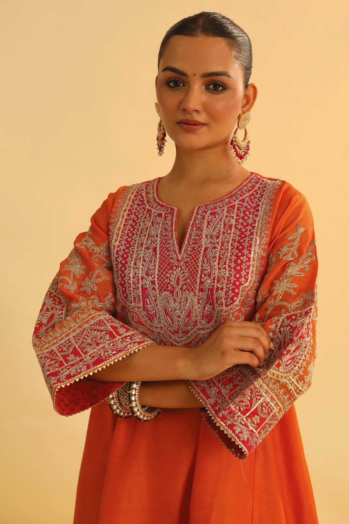 Vanya Bahl In MOHSINA - Orange SHORT KALIDAAR CHOGA WITH SALWAR