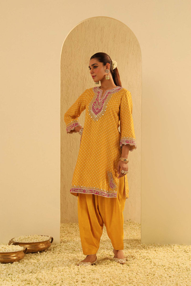 Kaira - Heirloom Mustard Kurta with Salwar