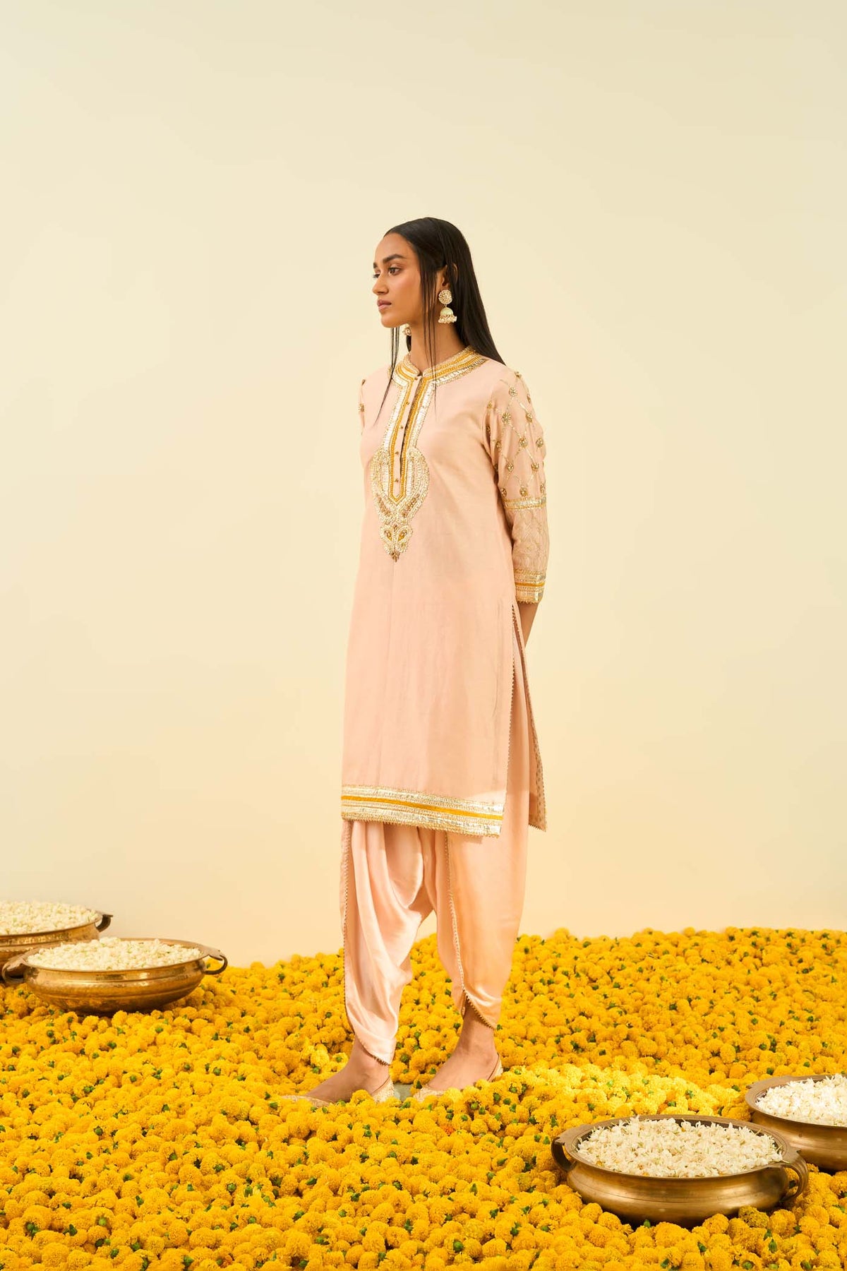 Aminah Rosepink Kurta with dhoti
