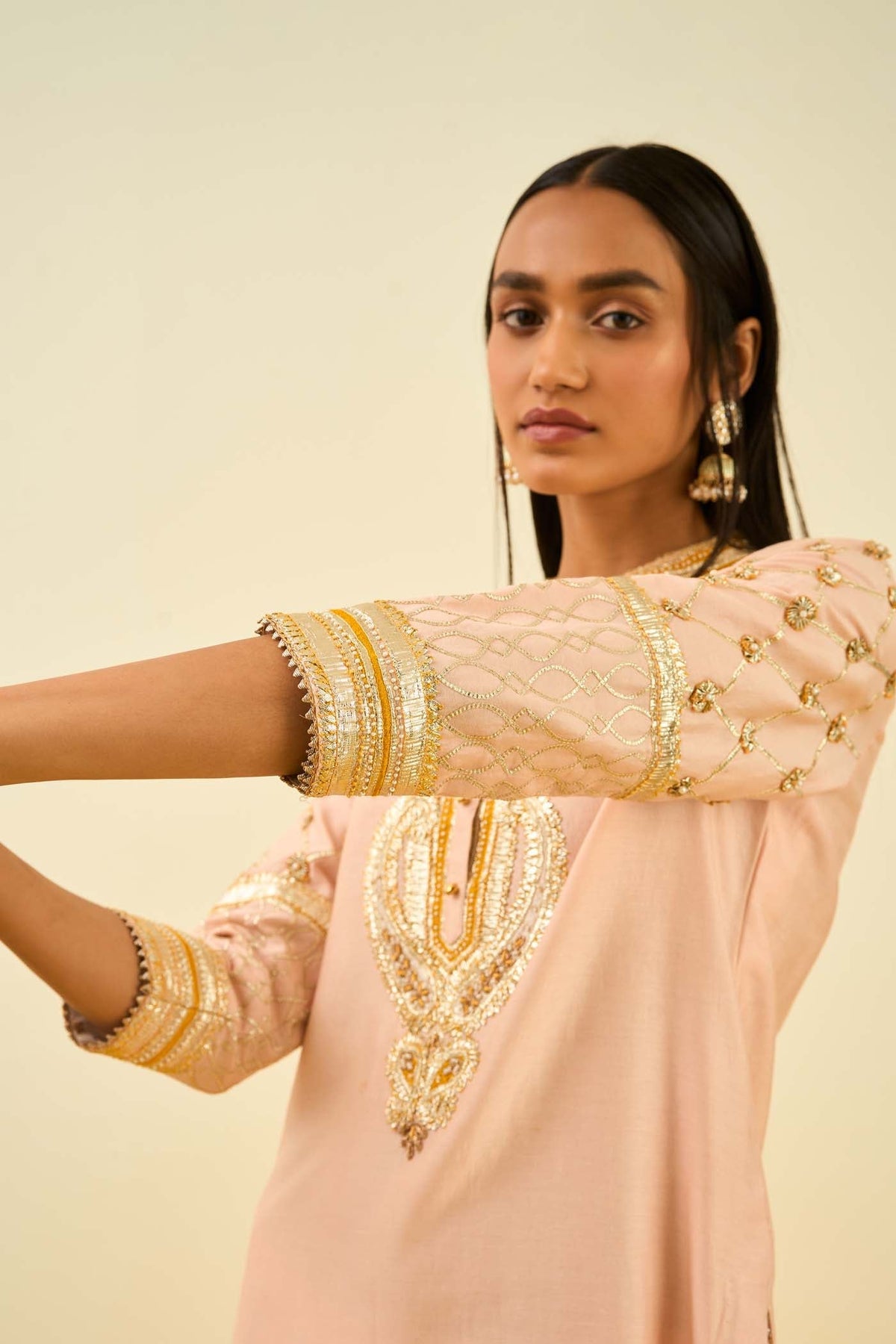 Aminah Rosepink Kurta with dhoti (Lxrts)