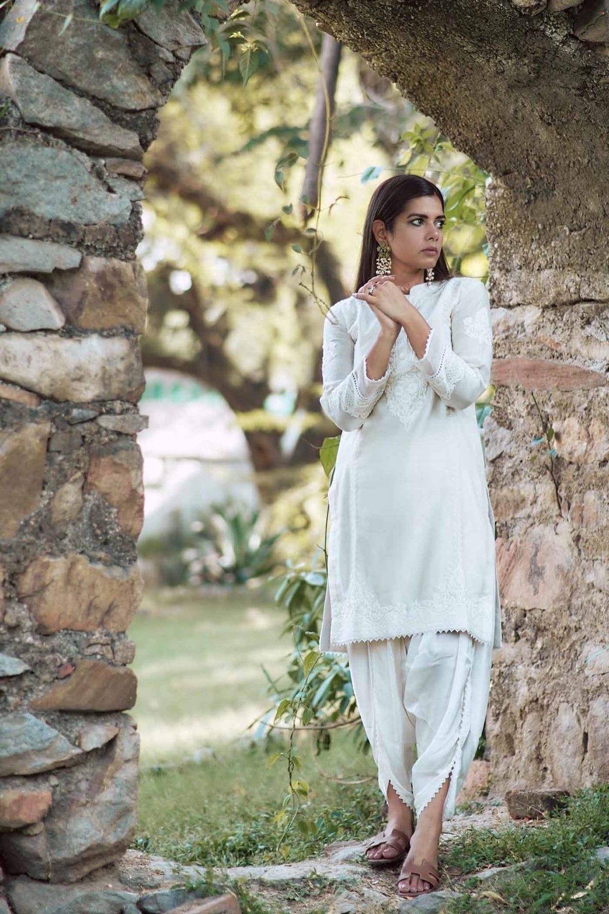 Pallavi Singh In Ayanna - Frosty green short kurta with dhoti
