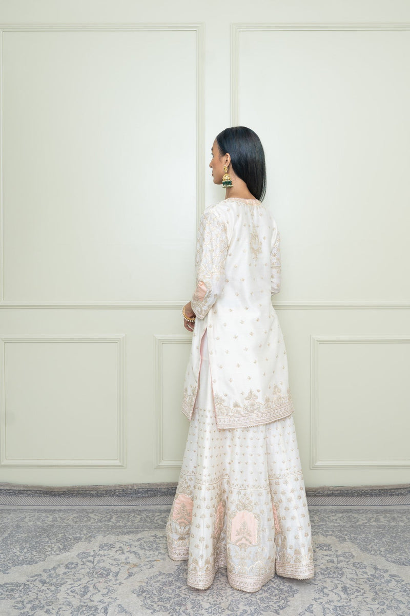 Shaira - Straight kurta with sharara and odhni