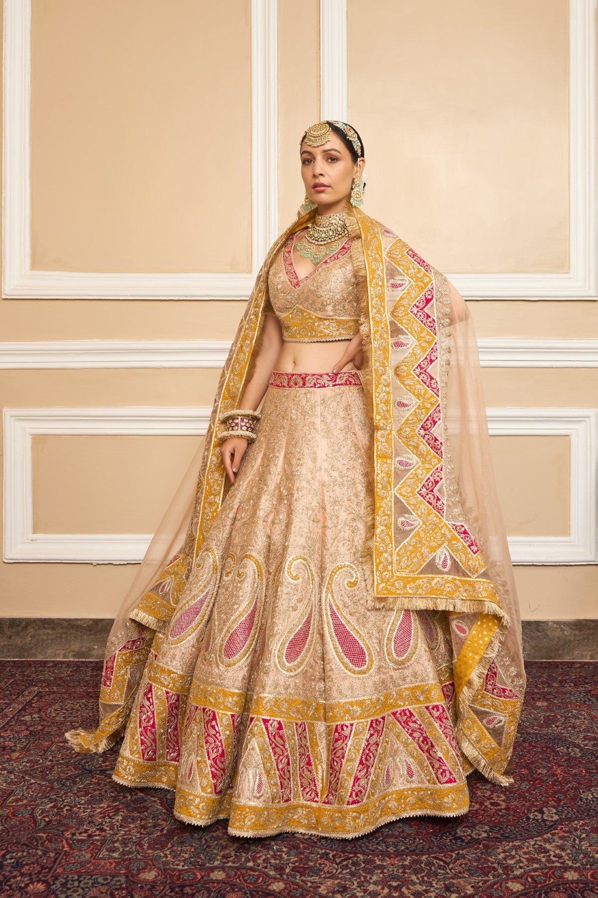 MAHJABEEN - ROSEPINK LEHENGA SET