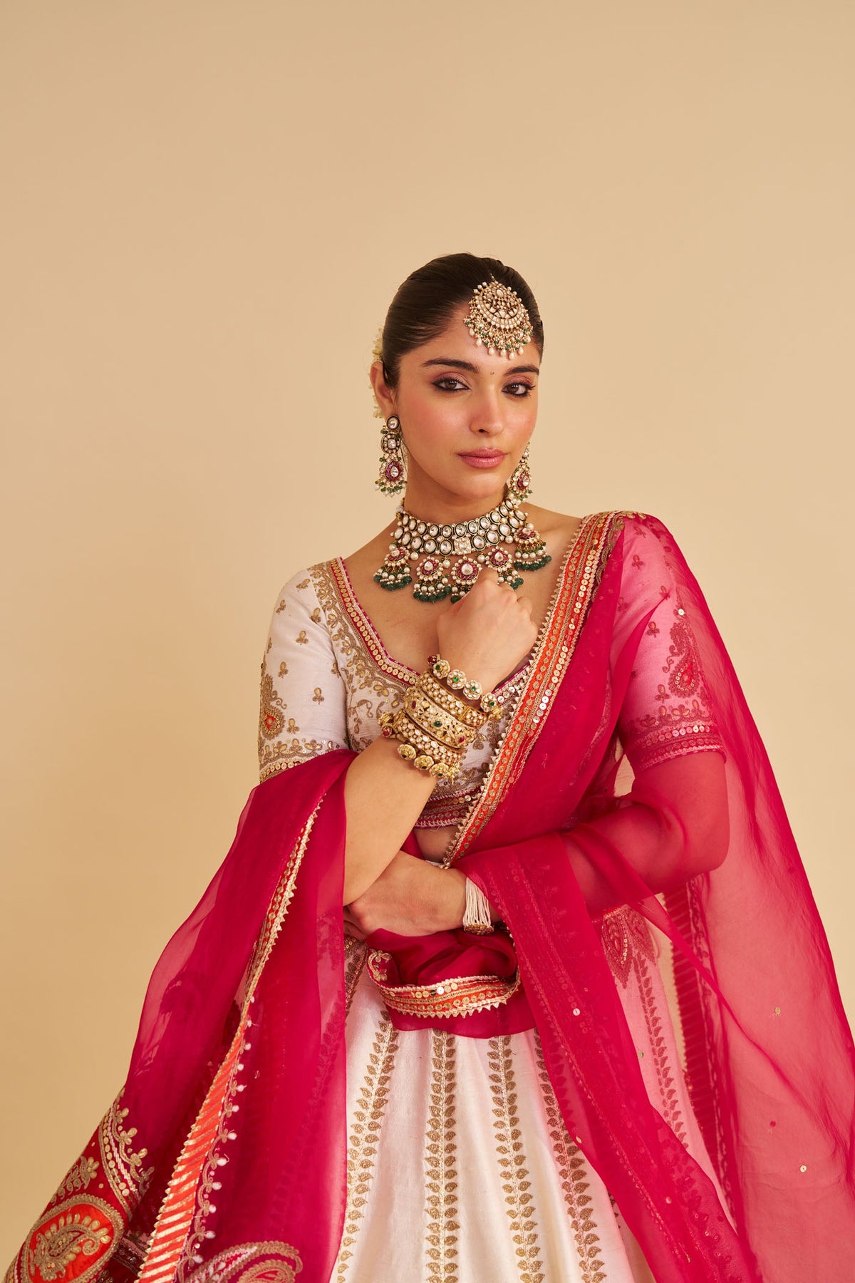 Nabha Natesh In AMARA - Daisy Ivory LEHENGA