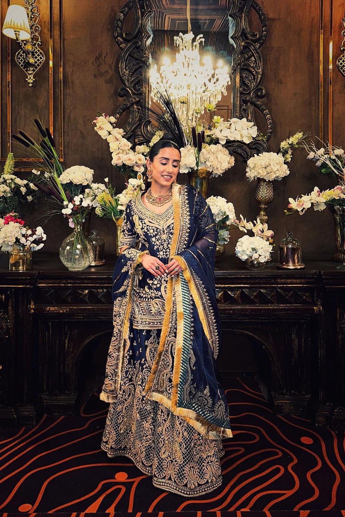 Upasana Ghai in AAFIYA - DEEP BLUE SHARARA