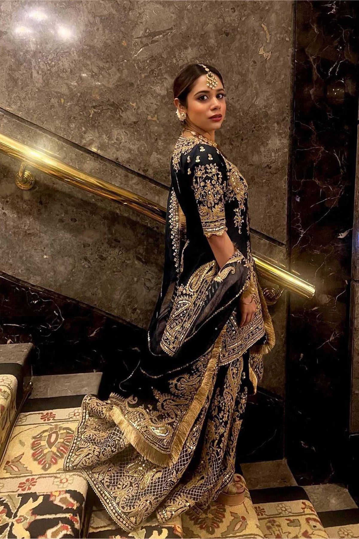 Tarini Bhatia In AAFIYA - DEEP BLUE SHARARA
