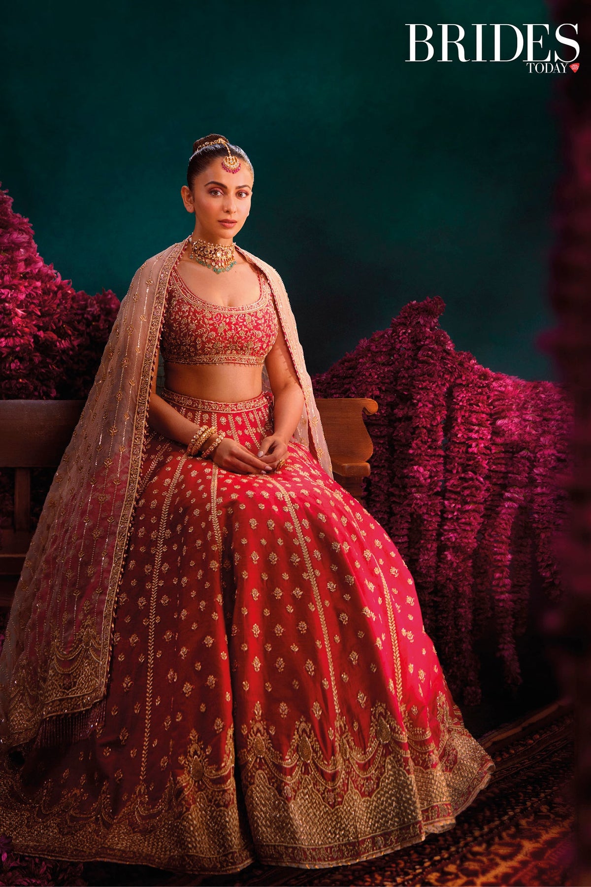 Rakul Preet Singh In Noorbano - Rani Hot Pink Lehenga Set with Blouse & Dupatta