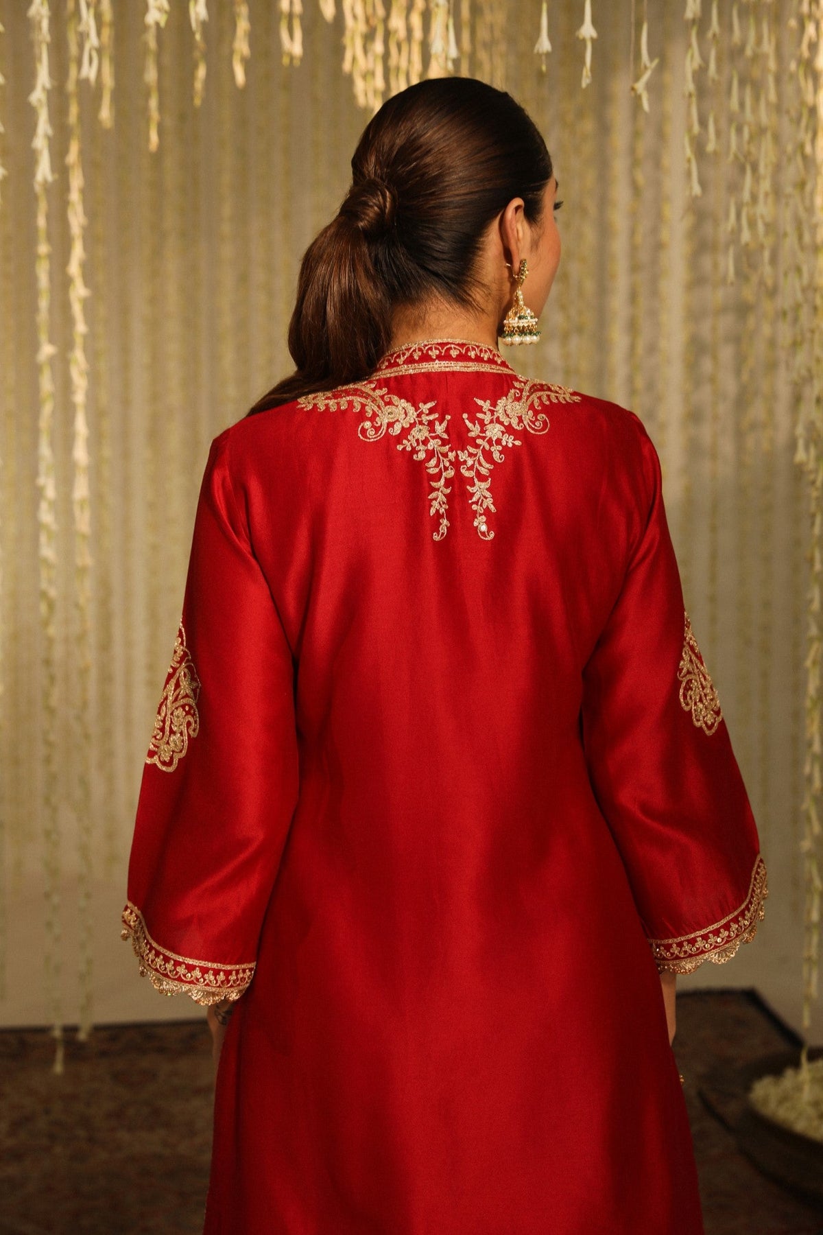 Payal Sen In Gulbano - Deep Red Short Kurta with Dhoti