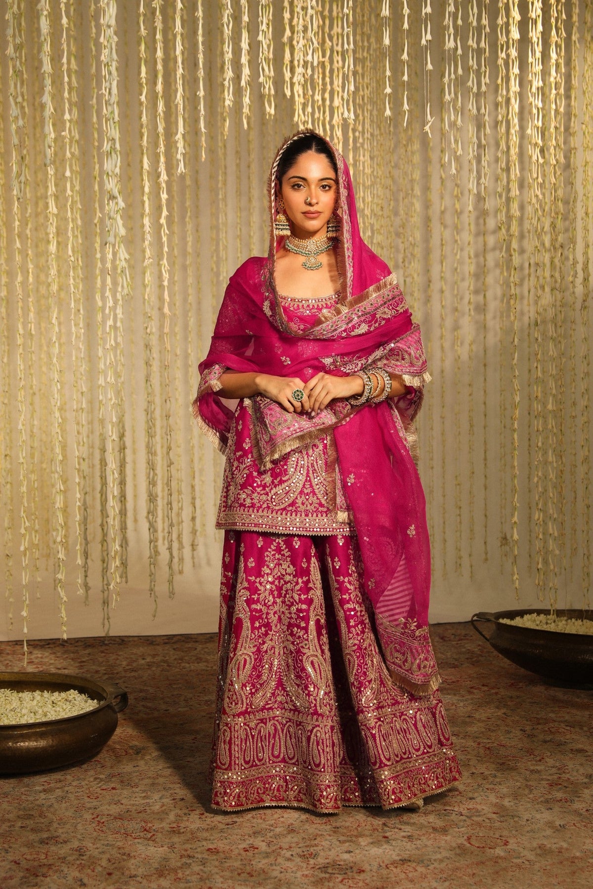 JUHI CHAWLA IN MAZNEEN - Rani Hotpink SHARARA