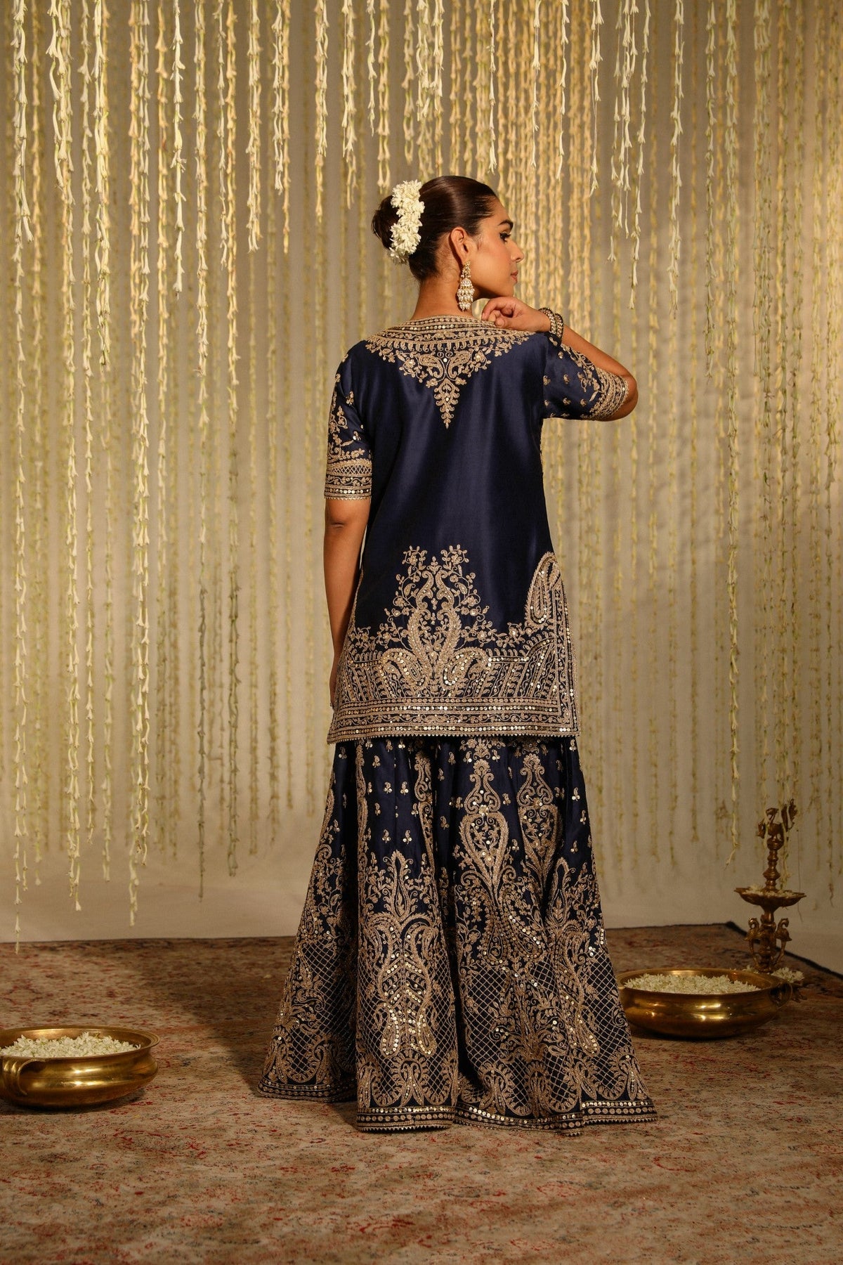 Srishti Takkar In AAFIYA - DEEP BLUE SHARARA