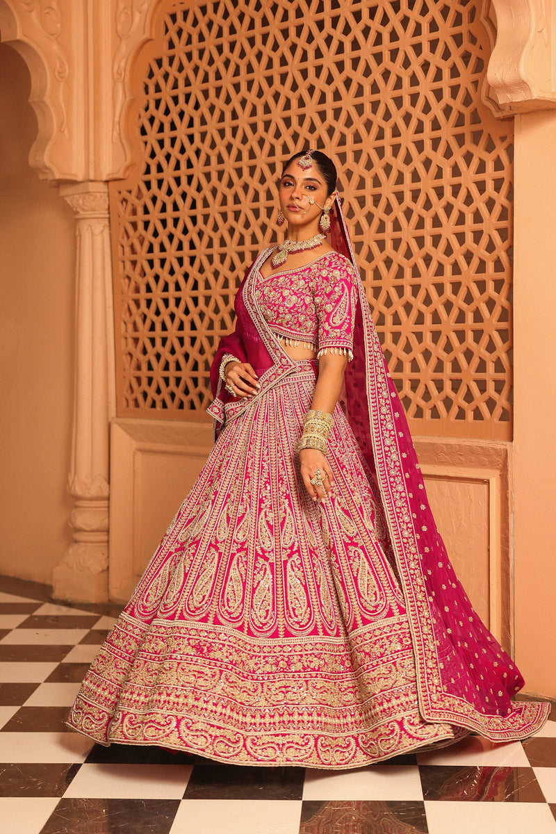Inaya - Rani Hotpink Lehenga with Blouse and Dupatta