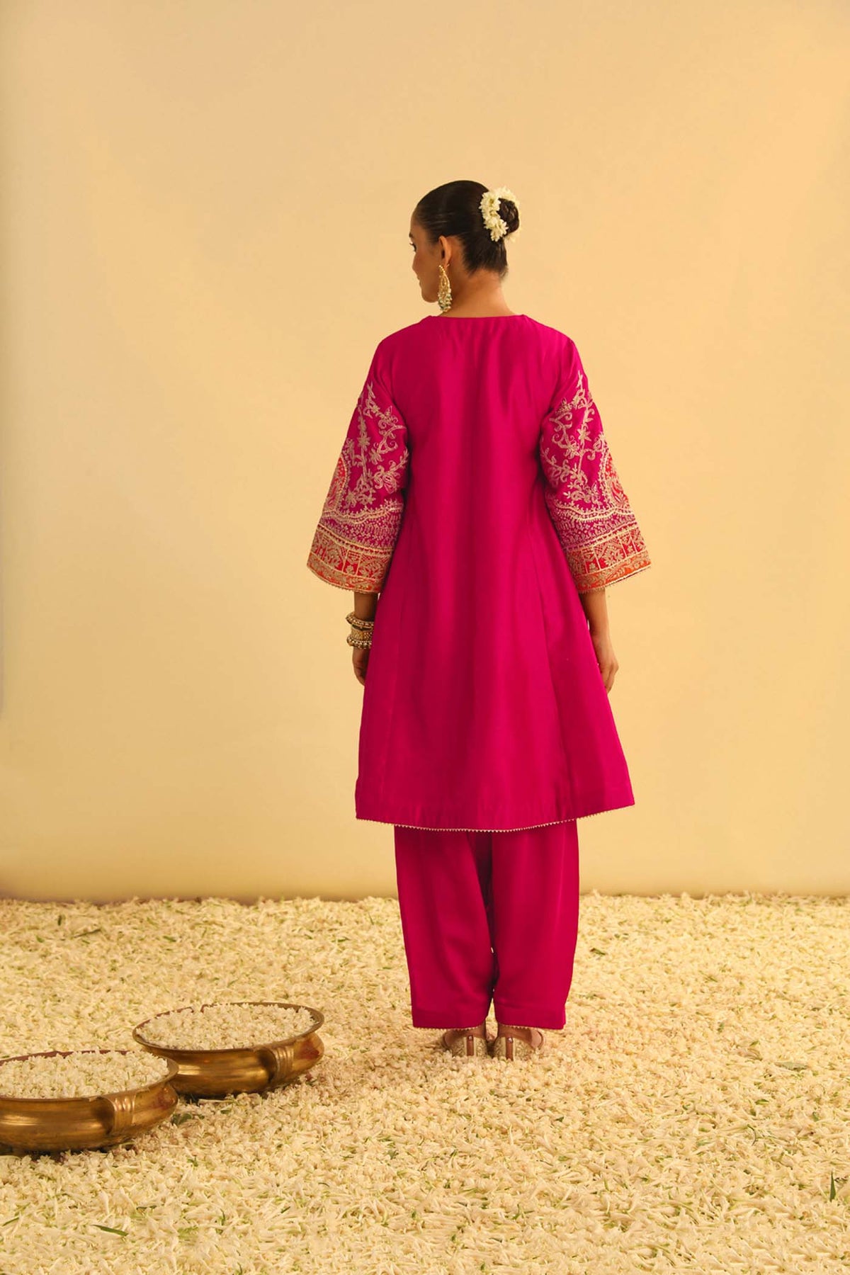 MOHSINA - Rani Hotpink SHORT KALIDAAR CHOGA WITH SALWAR (LXRTS)