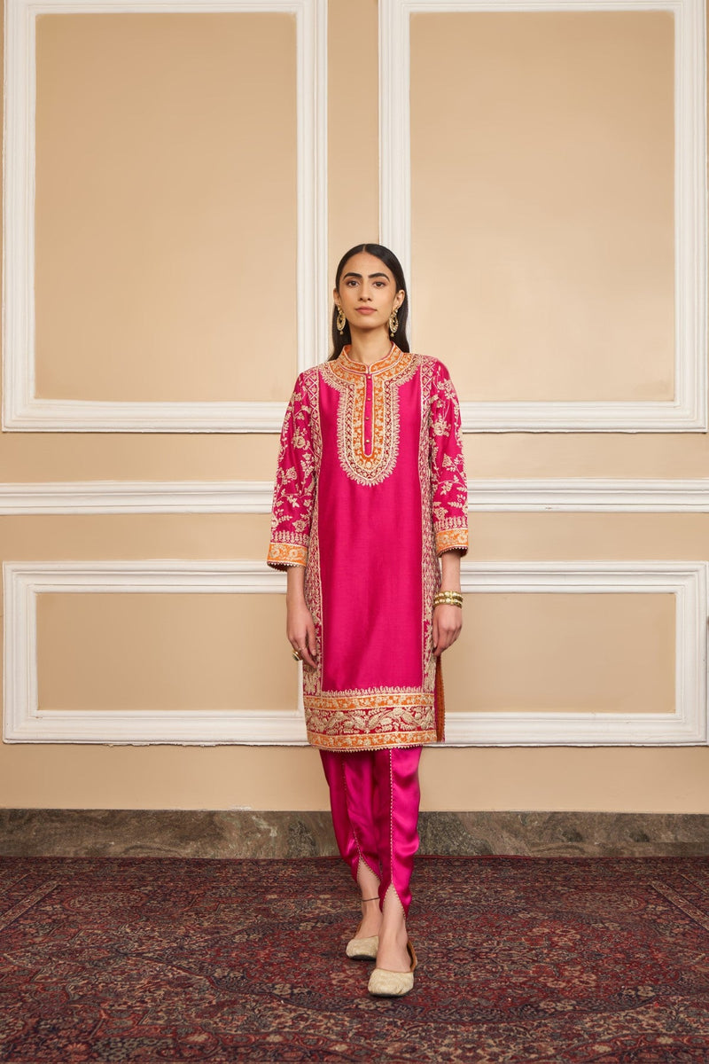 MEHNOOR - Rani Hotpink KURTA WITH DHOTI