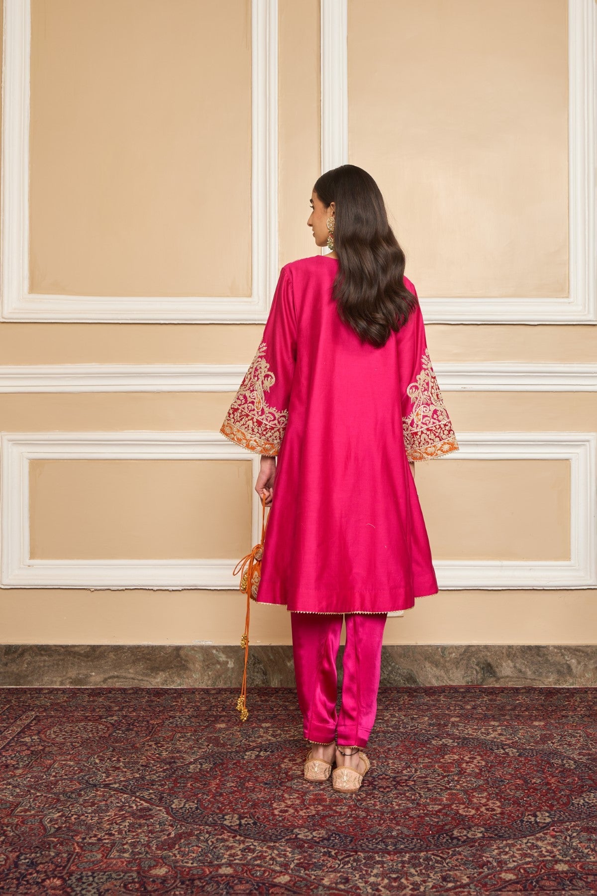 AHANA GHAI IN MEHRISH - Rani Hotpink SHORT KALIDAAR CHOGA WITH SALWAR